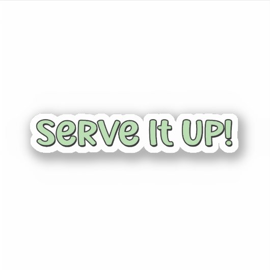 Serveer het op! Groen pickleball Sticker (Voorkant)