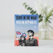 Serveer in de WAAF ~ Met de Mannen die vliegen Briefkaart (Staand voorkant)