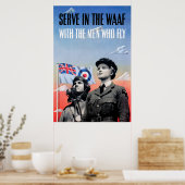 Serveer in de WAAF ~ Met de Mannen die vliegen Poster (Keuken)