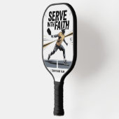Serveer Met Geloof Christelijke Pickleball Paddle (Links)