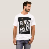 Serveer met vertrouwen Volleybal Christelijk T-shirt (Voorkant volledig)