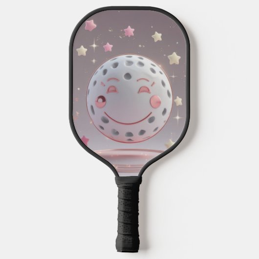 Serveer. Smash. Glimlach. – Schattigee Kawaii Pick Pickleball Paddle (Achterkant)