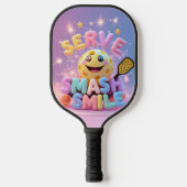 Serveer. Smash. Glimlach. – Schattigee Kawaii Pick Pickleball Paddle (Voorkant)