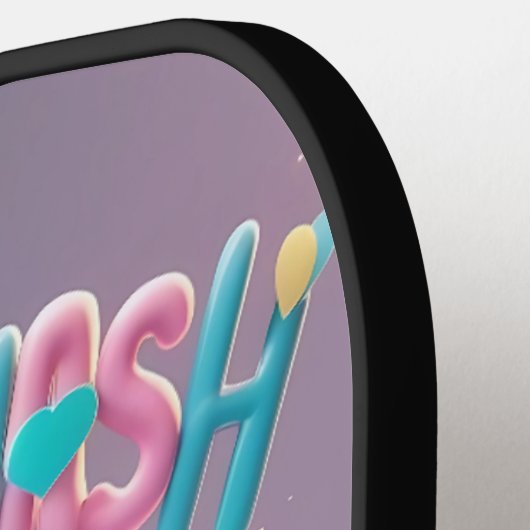 Serveer. Smash. Glimlach. – Schattigee Kawaii Pick Pickleball Paddle (Links Detail)