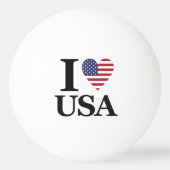 Serveer Spirit: "I ❤️ USA" Ping Pong Ball (Voorkant)