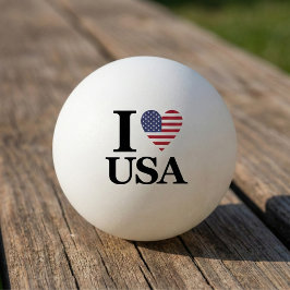 Serveer Spirit: "I ❤️ USA" Ping Pong Ball