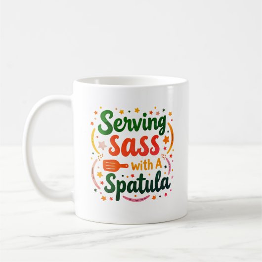 Serveersass met een Spatel Koffiemok (Links)