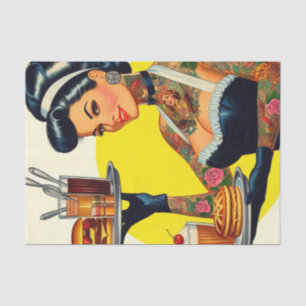  serveerster pin-up tissuepapier