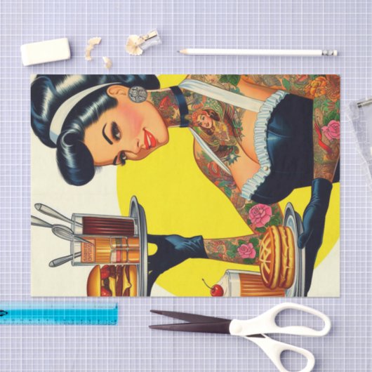 serveerster pin-up tissuepapier (Craft)