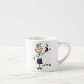 Serveerster Stickfiguur Espresso Kop (Rechts)