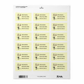 Serveerster Stickfiguur Etiket (Full Sheet)