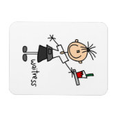 Serveerster Stickfiguur Magneet (Horizontaal)