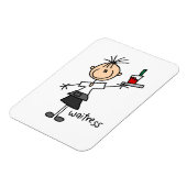 Serveerster Stickfiguur Magneet (Linkerzijde)