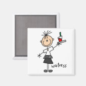 Serveerster Stickfiguur Magneet (Voorkant / Achterkant)