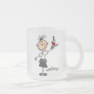 Serveerster Stickfiguur Matglas Koffiemok