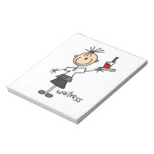 Serveerster Stickfiguur Notitieblok (Linkerzijde)