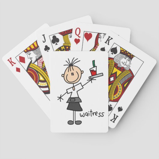 Serveerster Stickfiguur Speelkaarten (Achterkant)