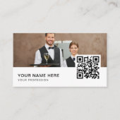 serveerster visitekaartjes QR Code (Voorkant)