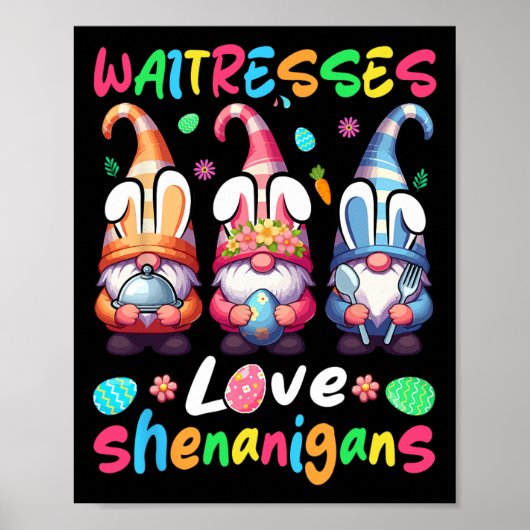 Serveersters kostuum Shenanigans houden van drie k Poster (Voorkant)