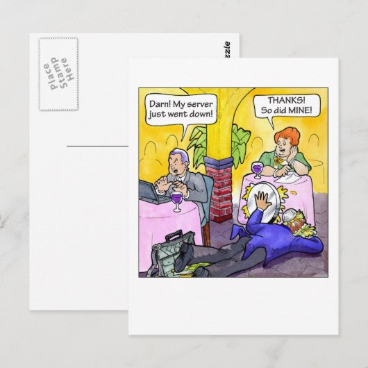 Server neer! briefkaart (Voorkant / Achterkant)