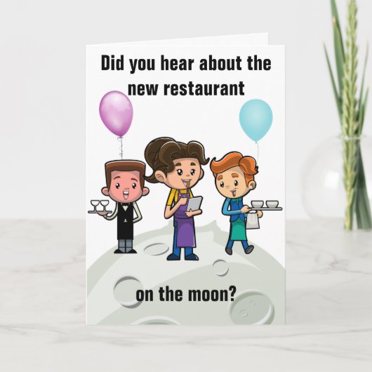 Server Ober of serveerster Grappige Verjaardag Kaart (Voorkant)