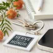 Serveren met Honor™ LDS-Sleutelhanger Sleutelhanger (Voorkant Rechts)