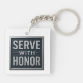 Serveren met Honor™ LDS-Sleutelhanger Sleutelhanger (Achterkant)