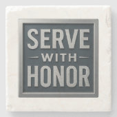 Serveren met Honor™ LDS Stone Onderzetter (Voorkant)