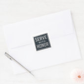 Serveren met Honor™ LDS Vierkante Sticker (Envelop)