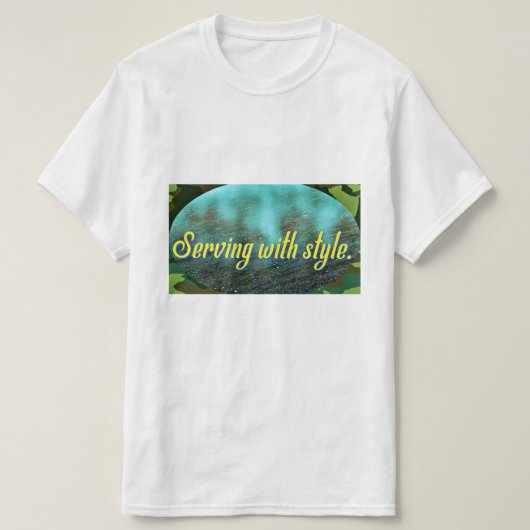 Serveren met stijl. t-shirt (Design voorkant)