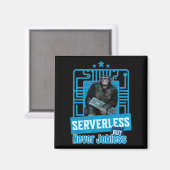 Serverloze Grappige Apen Ontwikkelaar Humor Magneet (Voorkant / Achterkant)