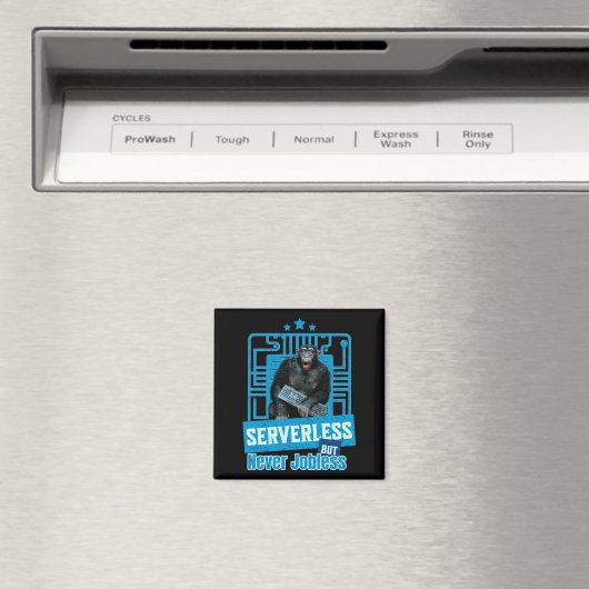 Serverloze Grappige Apen Ontwikkelaar Humor Magneet (Insitu (Vaatwasser))
