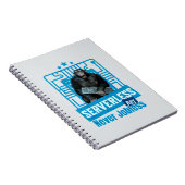 Serverloze Grappige Apen Ontwikkelaar Humor Notitieboek (Rechterzijde)