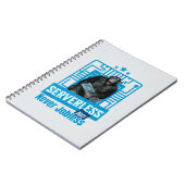 Serverloze Grappige Apen Ontwikkelaar Humor Notitieboek (Linkerzijde)