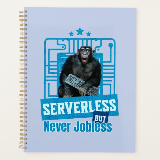 Serverloze Grappige Apen Ontwikkelaar Humor Planner (Voorkant)