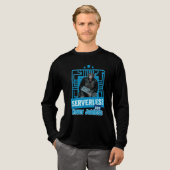 Serverloze Grappige Apen Ontwikkelaar Humor Tri-Blend Shirt (Voorkant)