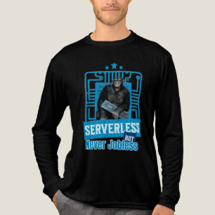 Serverloze Grappige Apen Ontwikkelaar Humor Tri-Blend Shirt