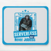 Serverloze Grappige Apen Ontwikkelaarshumor Muismat (Voorkant)