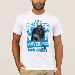 Serverloze Grappige Apen Ontwikkelaarshumor T-shirt