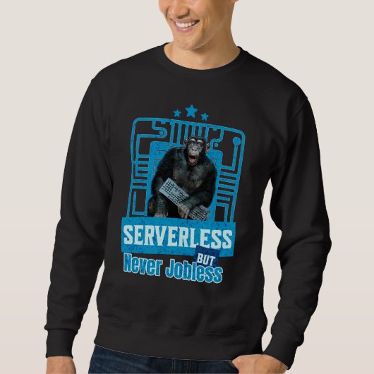 Serverloze Grappige Apen Ontwikkelaarshumor Trui (Voorkant)