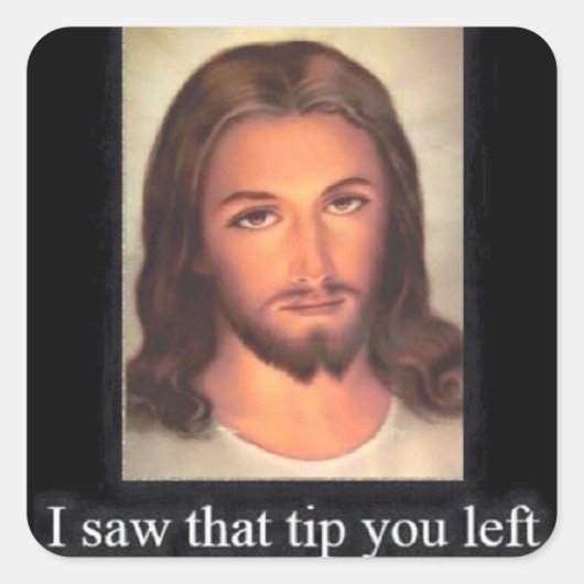 Servers/Bartenders Zet deze overal! Vierkante Sticker (Voorkant)