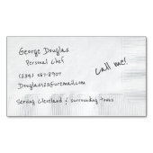 Servet achtergrond magnetisch visitekaartje (Voorkant)