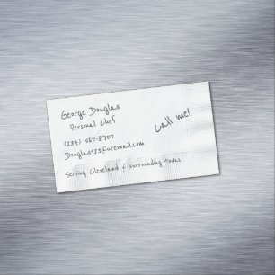 Servet achtergrond magnetisch visitekaartje