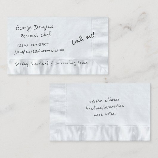 servet achtergrond Visitekaartje (Voorkant / Achterkant)