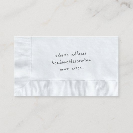 servet achtergrond Visitekaartje (Achterkant)