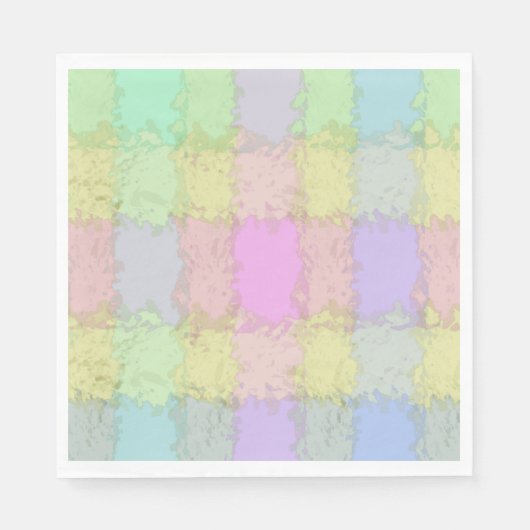 Servet meerkleurige pastel Plaid (Voorkant)