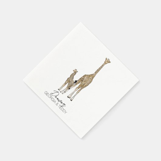 servet met giraffencocktail (Hoek)