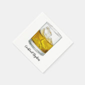 servet met whisky-cocktail (Hoek)
