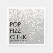 Servet - Mousserende Pop Fizz Clink Silver (Voorkant)