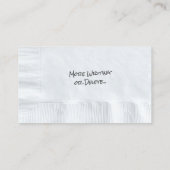 servet-oproepend Visitekaartje (Achterkant)